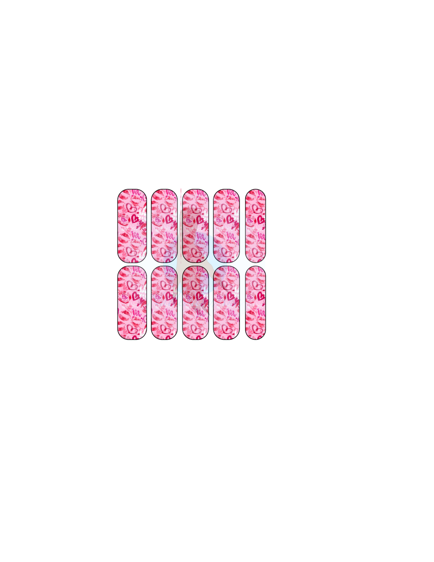 Autocollants d'ongles Love Bomb