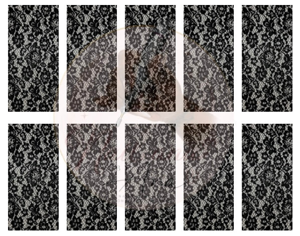 Black Lace Nail Decals