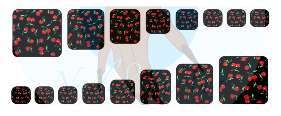 Twin Cherries Combo #1 Nail Decals