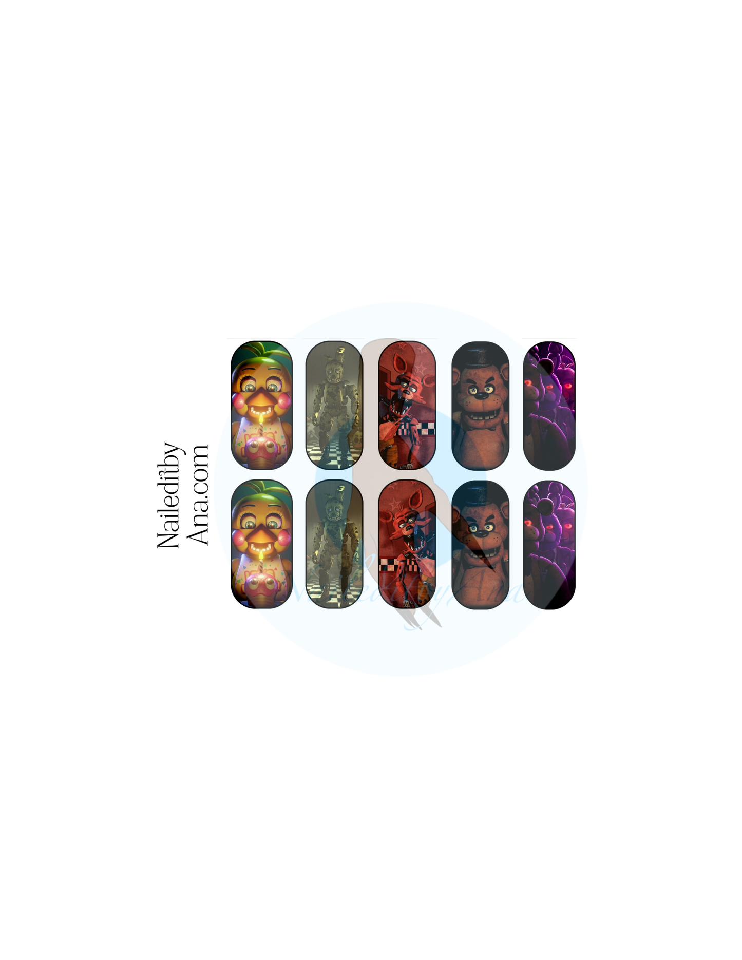 Décalcomanies d'ongles FNAF