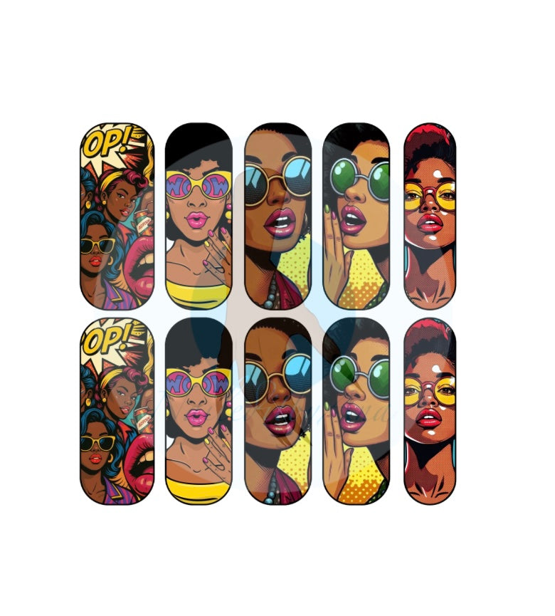 WoW Melanin Pop Art Nail Decals