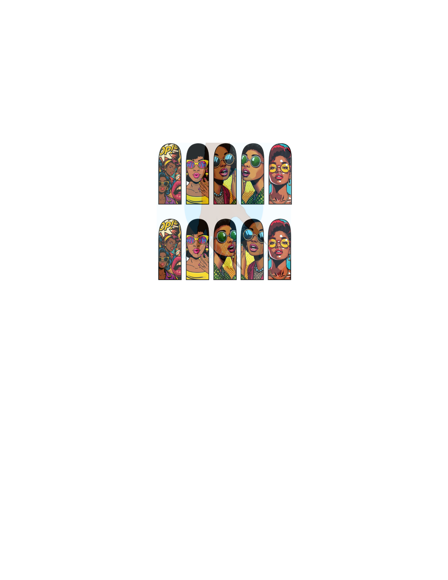 WoW Melanin Pop Art Nail Decals