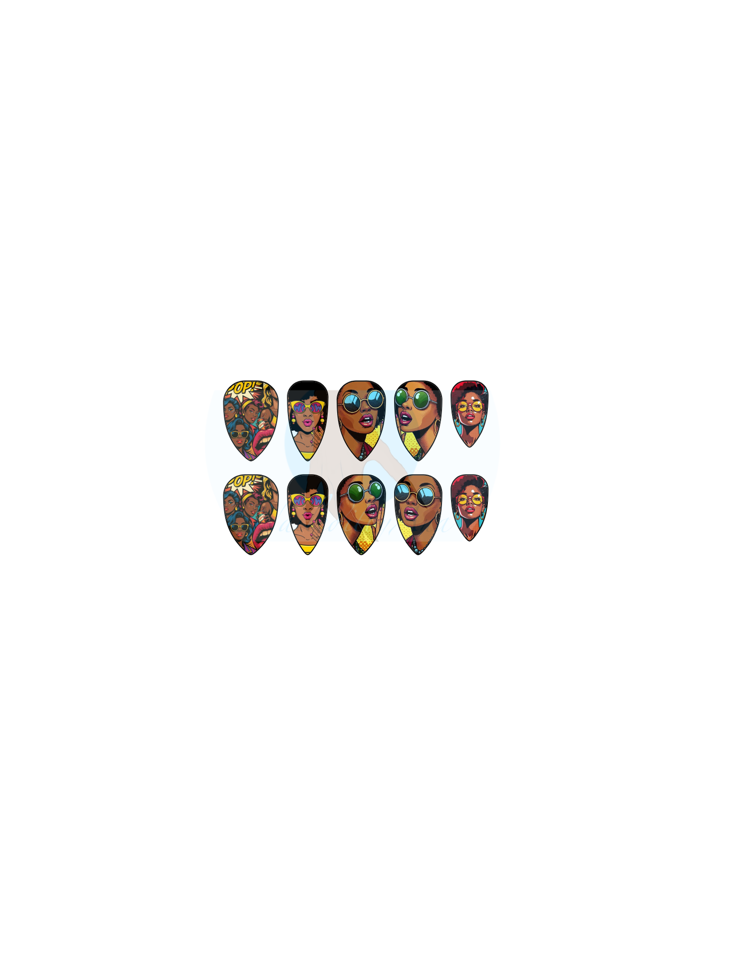 WoW Melanin Pop Art Nail Decals