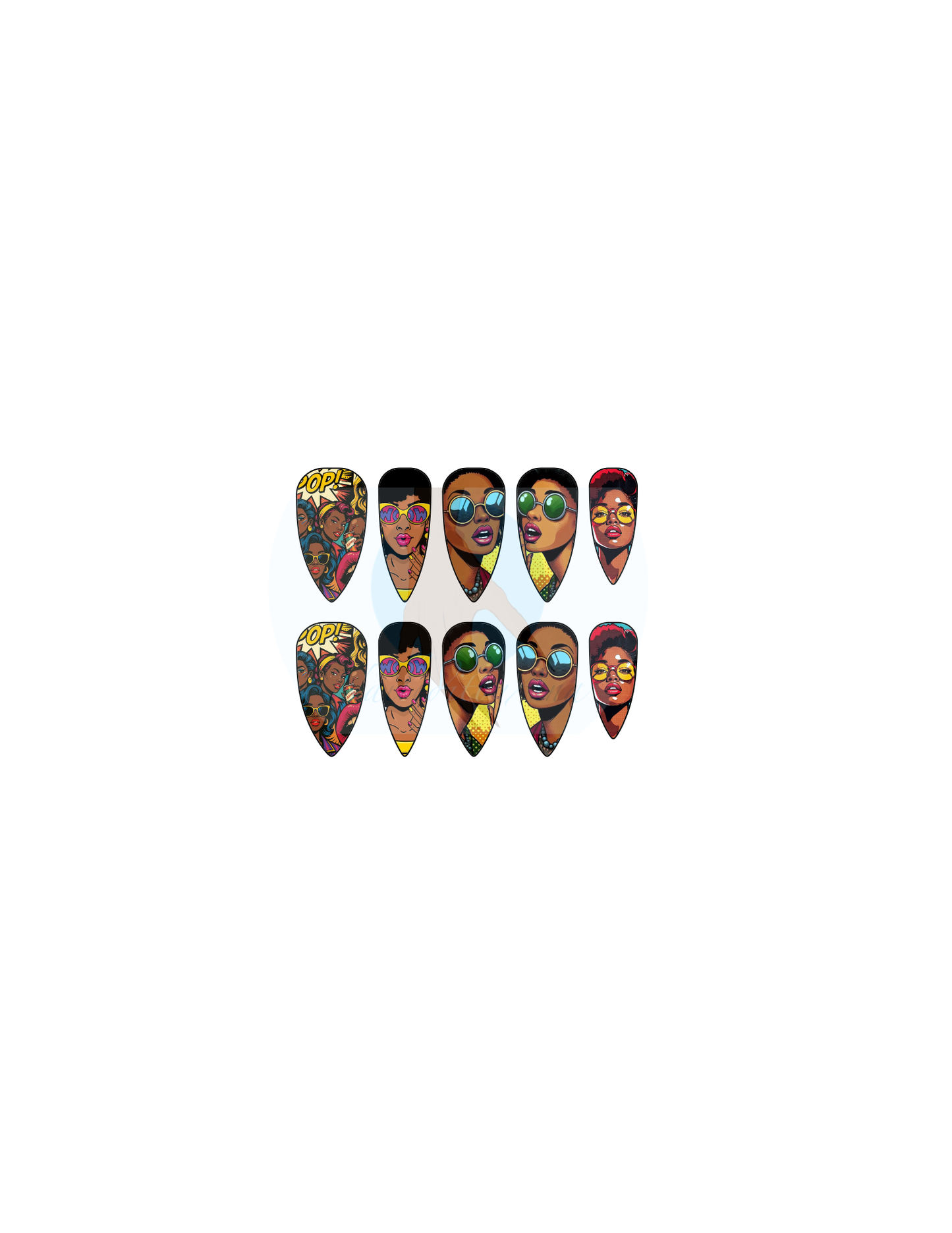 WoW Melanin Pop Art Nail Decals