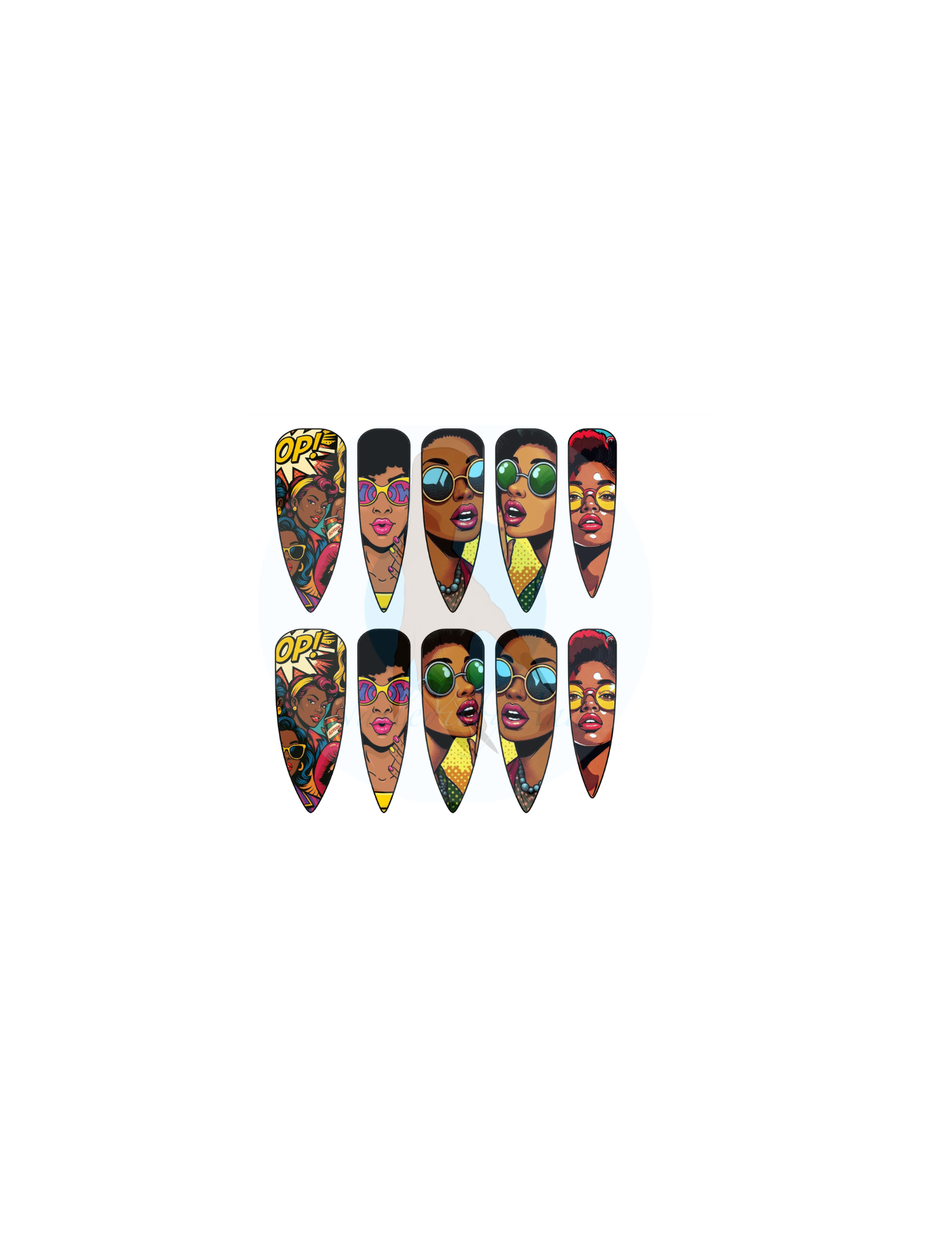 WoW Melanin Pop Art Nail Decals