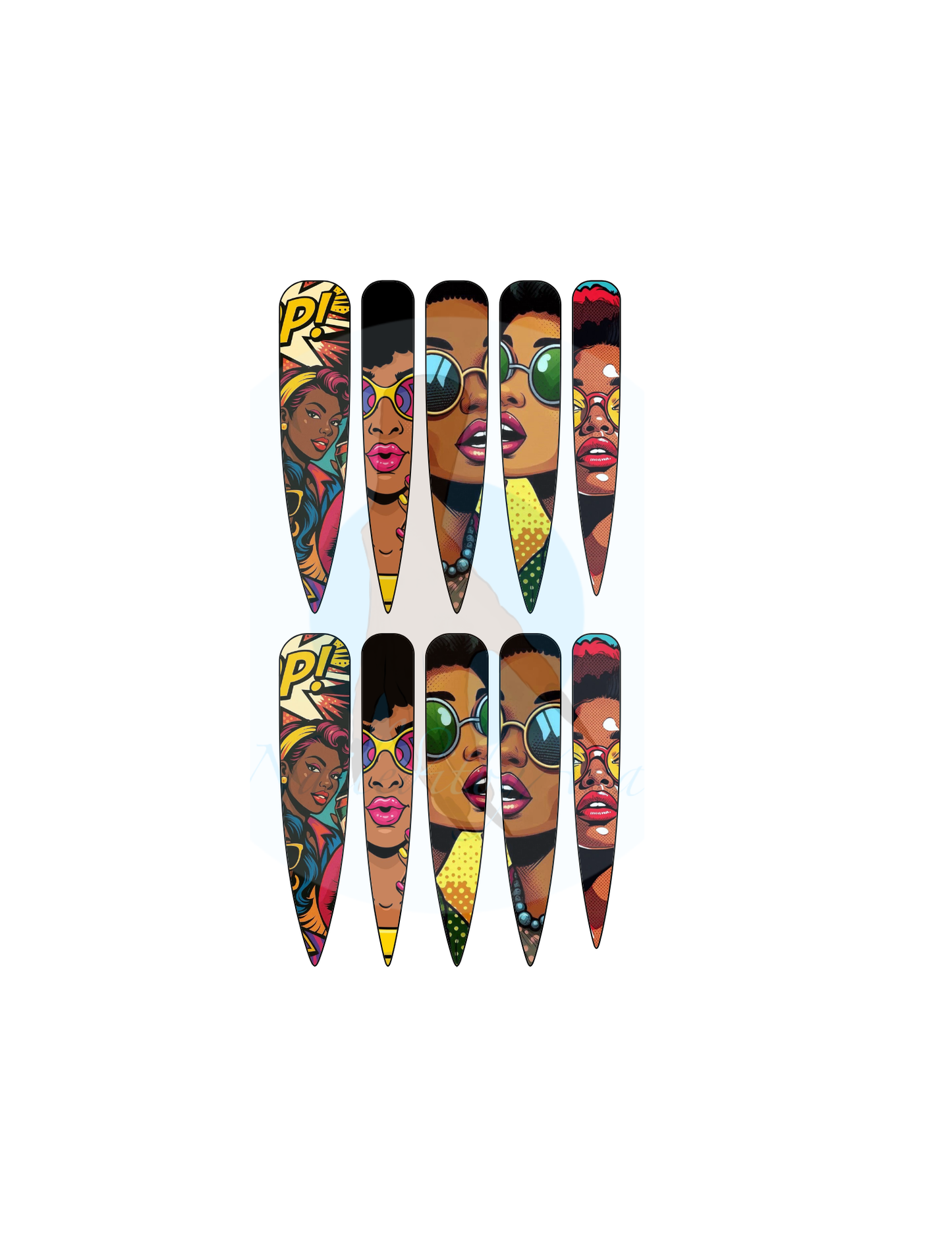 WoW Melanin Pop Art Nail Decals