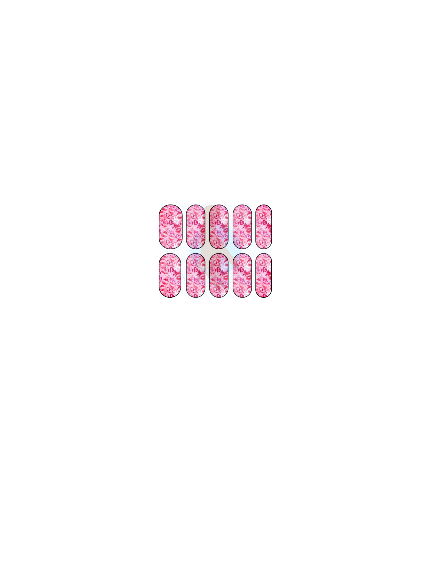 Autocollants d'ongles Love Bomb