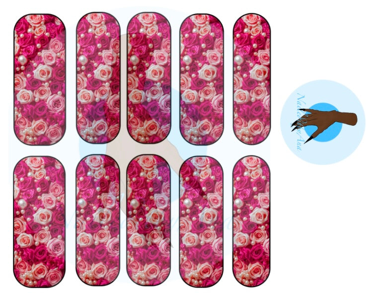 Love on Fire Nail Decal