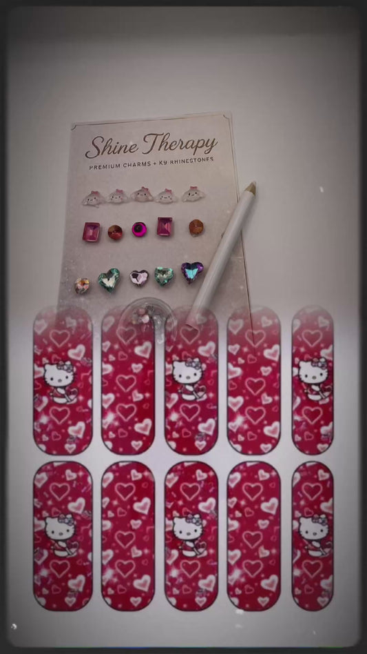 Love on Fire Nail Decal